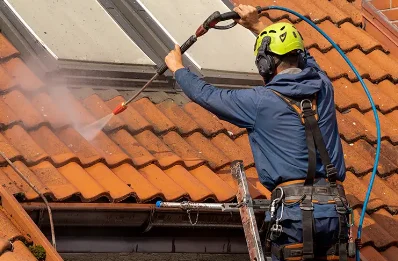 Démoussage et hydrofuge de toiture à Pranles